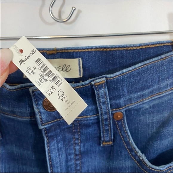 NEW 2021 Madewell 11” High Rise Skinny Leg Denim Jeans in Larkwood Wash - Picture 10 of 14